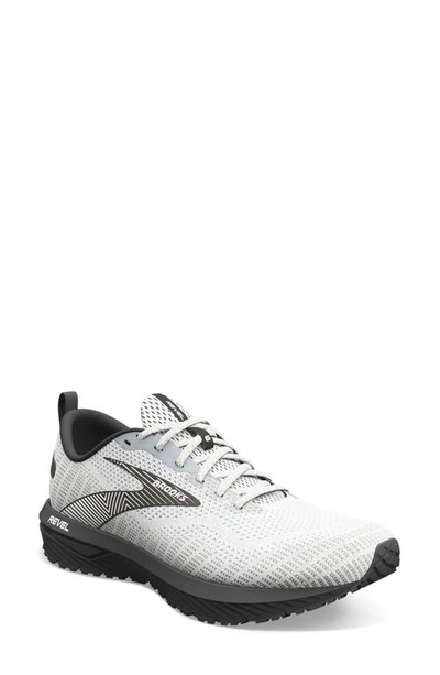 Brooks Revel Running Shoe In White/black