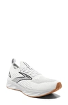 Brooks Levitate Stealthfit Running Shoe In White/black