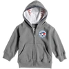 SOFT AS A GRAPE INFANT SOFT AS A GRAPE HEATHERED GRAY TORONTO BLUE JAYS BASEBALL PRINT FULL-ZIP HOODIE