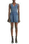 Alexander Mcqueen Denim Dress In Blue