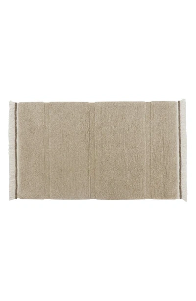 Lorena Canals Steppe Woolable Washable Wool Rug In Sheep Beige