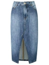 AMAPÔ STRAIGHT JEANS SKIRT,AMI904011740715