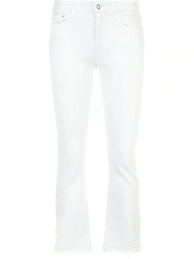 Derek Lam 10 Crosby Gia Mid-rise Cropped Flare In White