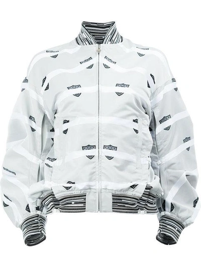 Anrealage Printed Bomber Jacket In Grey