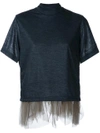 KOLOR tulle trim T-shirt,DRYCLEANONLY