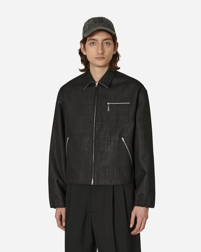 Acne Studios Wool-blend Zip Jacket Black In White