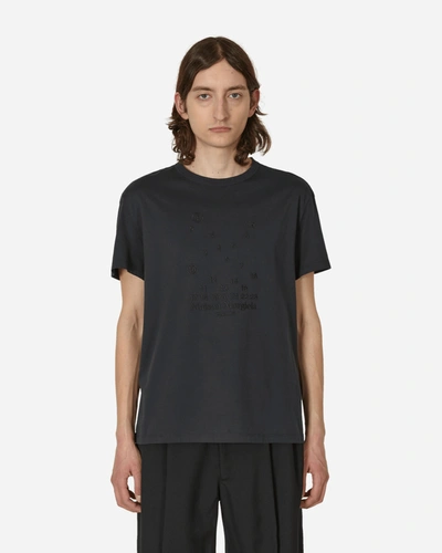 Maison Margiela Logo-embroidered Short-sleeve T-shirt In Grey