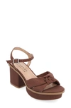 Journee Collection Garner Platform Sandal In Brown