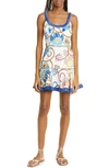 ALEXIS RICCI EMBROIDERED LINEN DRESS