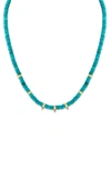 ZOË CHICCO TURQUOISE BEADED NECKLACE