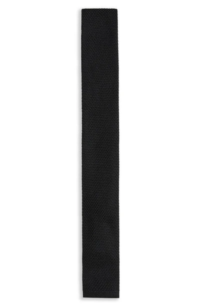 Ted Baker Kallino Knitted Tie In Black