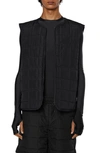 Rains Quilted Water Resistant Liner Vest In Black
