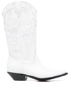 Sonora Santa Fe Leather Western Boots In White