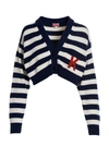 Kenzo Nautical Stripes Cropped Cardigan In Multicolor