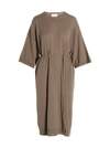 Nude Beige Knit Long Dress In Beige