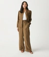 Michael Stars Jules Linen Wide Leg Drawstring Pants In Dolma