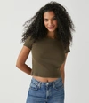 Michael Stars Mimi Cropped Tee In Dolma