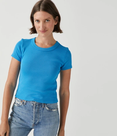 Michael Stars Mimi Cropped Tee In Capri