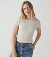 Michael Stars Mimi Cropped Tee In Cement