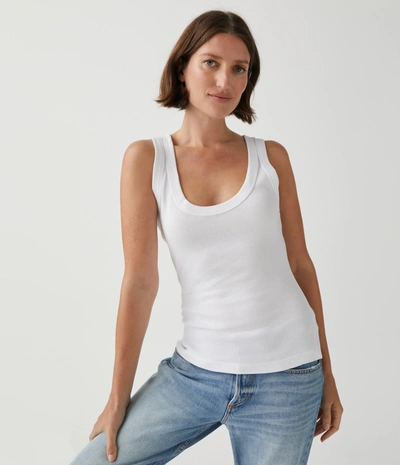Michael Stars Nelly Scoop Neck Tank In White