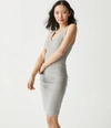 Shop Michael Stars Esme Ribbed Dress In Heather Grey