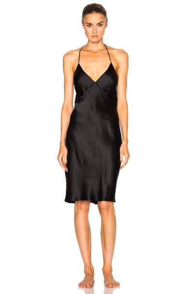 Fleur Du Mal For Fwrd Midi Slip With Low Back In Black