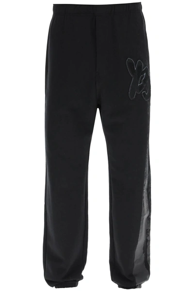 Y-3 Jogger Pants With Coated Detail In Black