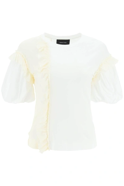 Simone Rocha White Ruffle T-shirt