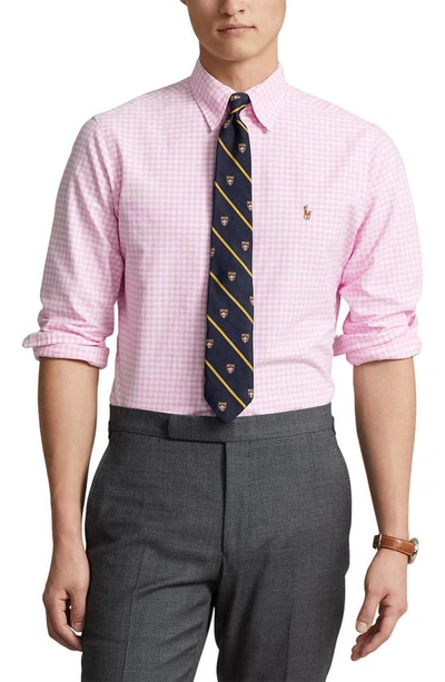 Polo Ralph Lauren Classic Fit Gingham Oxford Button-down Shirt In Pink,white