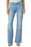 Lucky Brand Sweet Distressed Raw Hem Flare Jeans In Capsize Dest