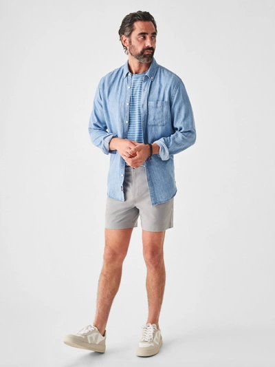 Faherty All Day Shorts (5" Inseam) In Ice Grey