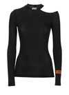 Heron Preston Hpny Emb Cut Shoulder Top In Black