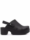XOCOI 'LOW WOM' BLACK CLOGS IN RUBBER WOMAN