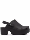 Xocoi 60mm Slingback Platform Mules In Black