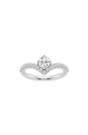 Badgley Mischka White Gold Lab Created Diamond Ring In White Gold