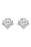Badgley Mischka White Gold Lab Created Diamond Stud Earrings In White Gold