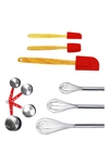 Berghoff Bakers 10pc Tool Set In Silver/ Red