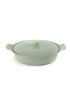 BERGHOFF RON CAST IRON 3.5 QT. GREEN COVERED DEEP SKILLET