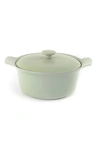Berghoff Green Cast Iron 4.4 Quart Covered Stockpot In Multi