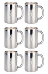 Berghoff Straight 6pc Stainless Steel Mug Set In Silver