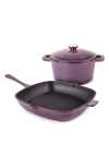 Berghoff Neo 3-piece Cast Iron Set In Purple