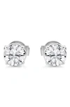 Badgley Mischka White Gold Lab Created Diamond Stud Earrings In White Gold