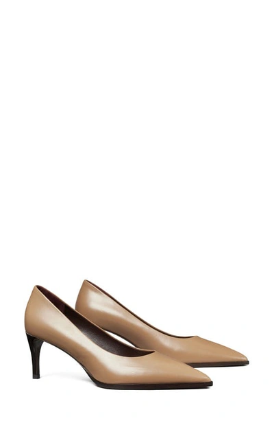 Tory Burch Iconic Pointed Toe Pump In Almond Flour