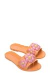 Melissa Babe Spring Slide Sandal In Orange/ Pink