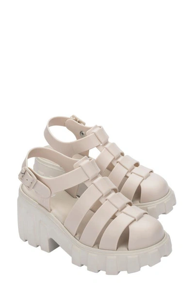 Melissa Megan Platform Fisherman Sandal In Beige