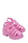 Melissa Megan Block-heel Platform Fisherman Sandals Women In Pink