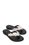 Melissa Spring Flip Flop In Black/ White