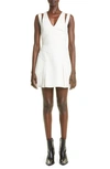Alexander Mcqueen Women's V-neck Cut-out Denim Dress In 9015 Ivory