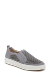 Vionic Kimmie Perforated Suede Slip-on Sneaker In Slate