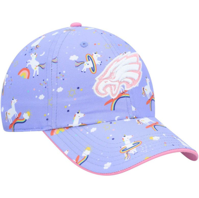 47 Girls Preschool ' Purple Philadelphia Eagles Unicorn Clean Up Adjustable Hat